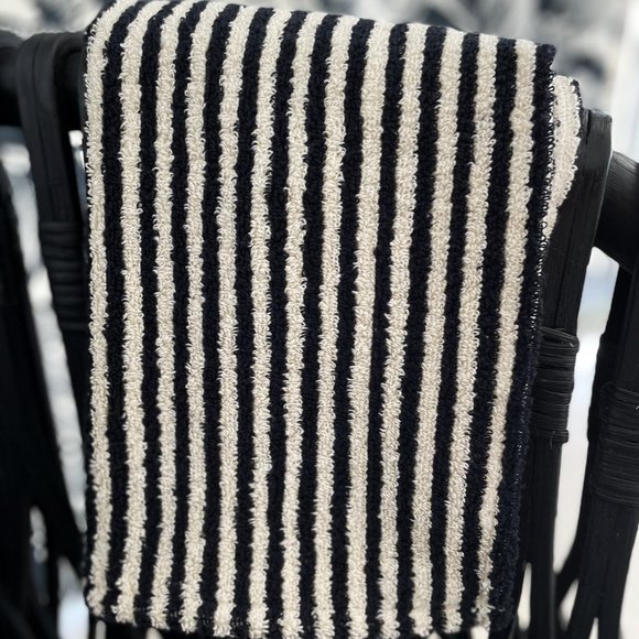 6 Black Kitchen Towels - Double Sided Pom Pom Turkish - Picture 6 of 9